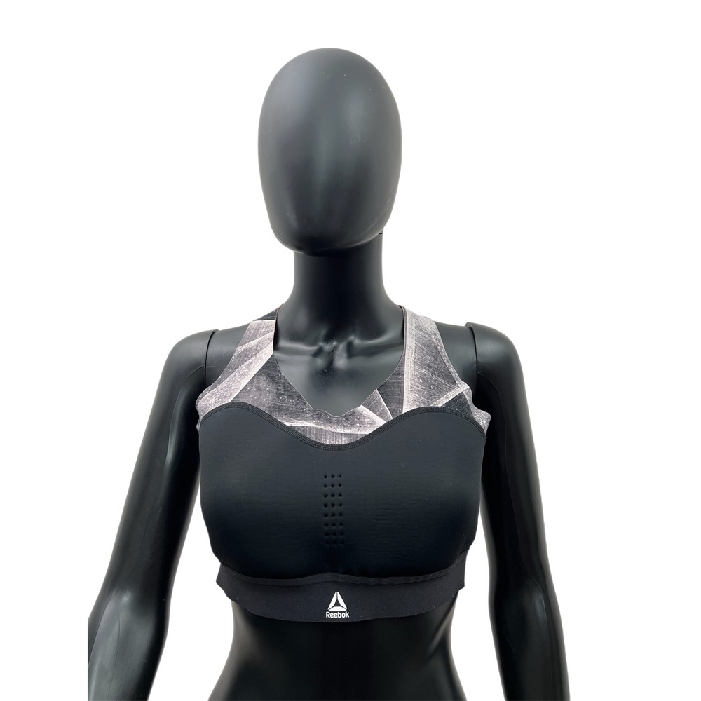 Reebok Geo Print Crisscross Back Sports Bra – High Support – Size Unknown